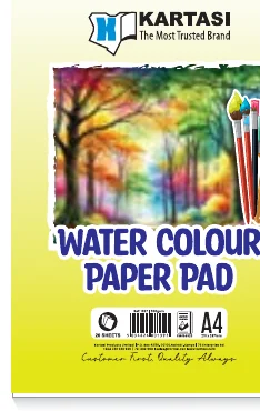 Kartasi Water Colour Paper Pad A4 — 20 · 300gsm sheets (Ref 1027)